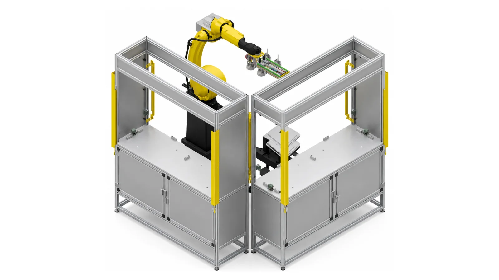 Handling system for delicate plastic parts with an ionised suction gripper