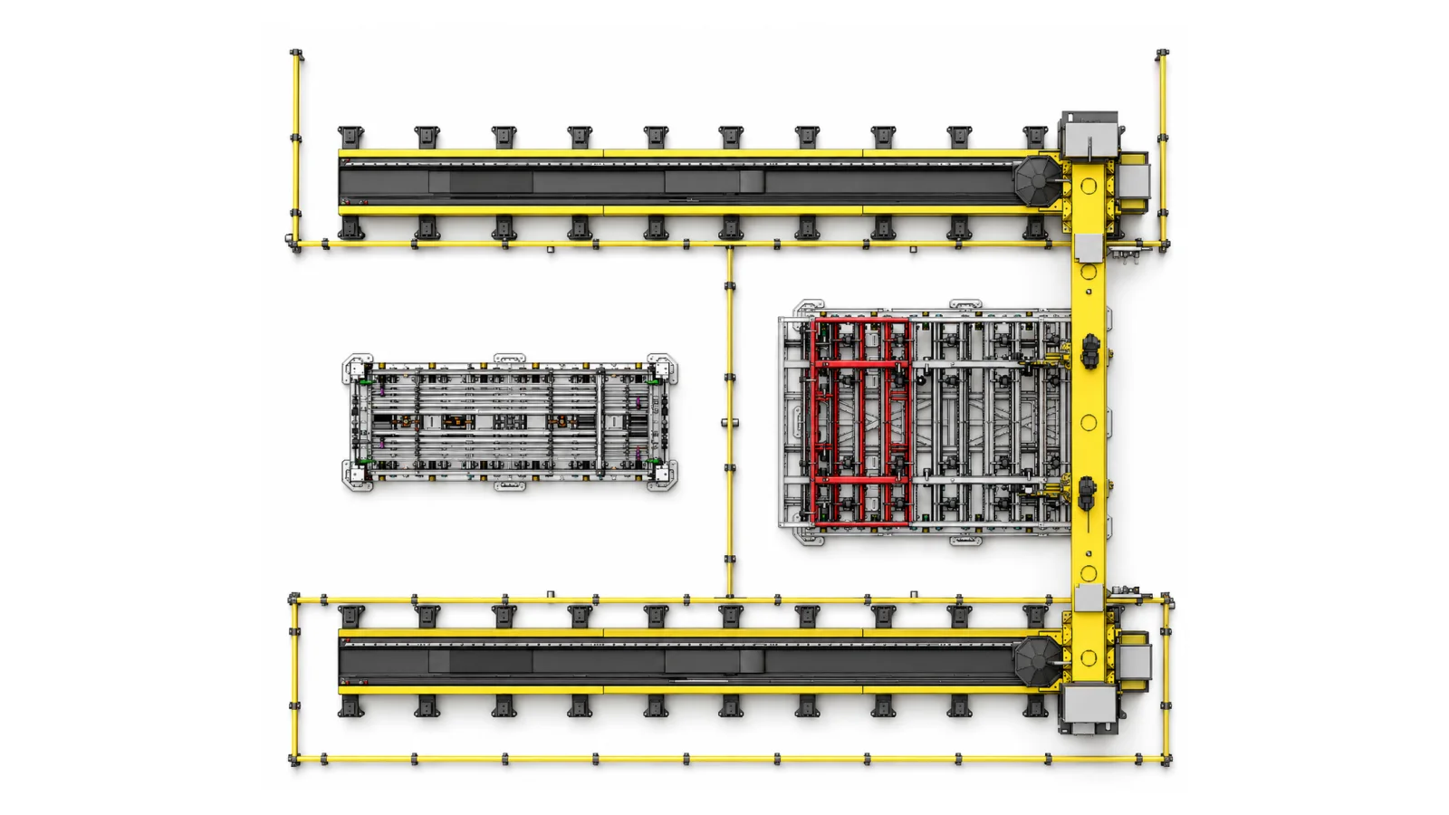 Ayarlanabilir pnömatik fikstürlü formwork panel kaynak hücresi