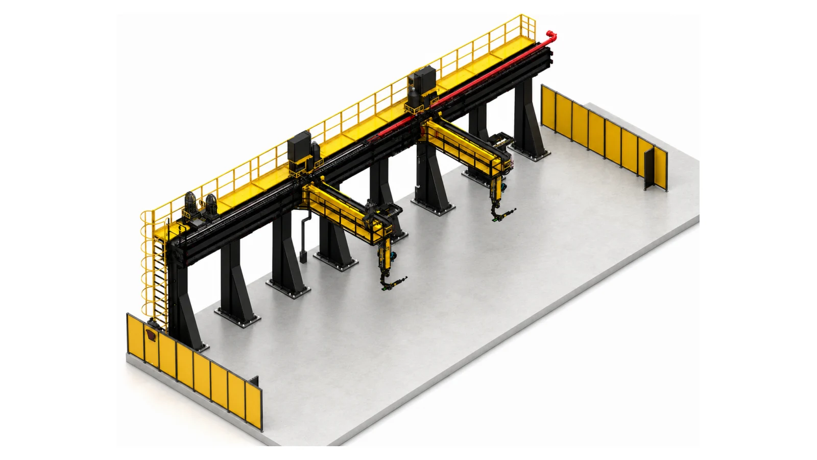 Yürüme platformlu kolon-gantry robotik kaynak sistemi