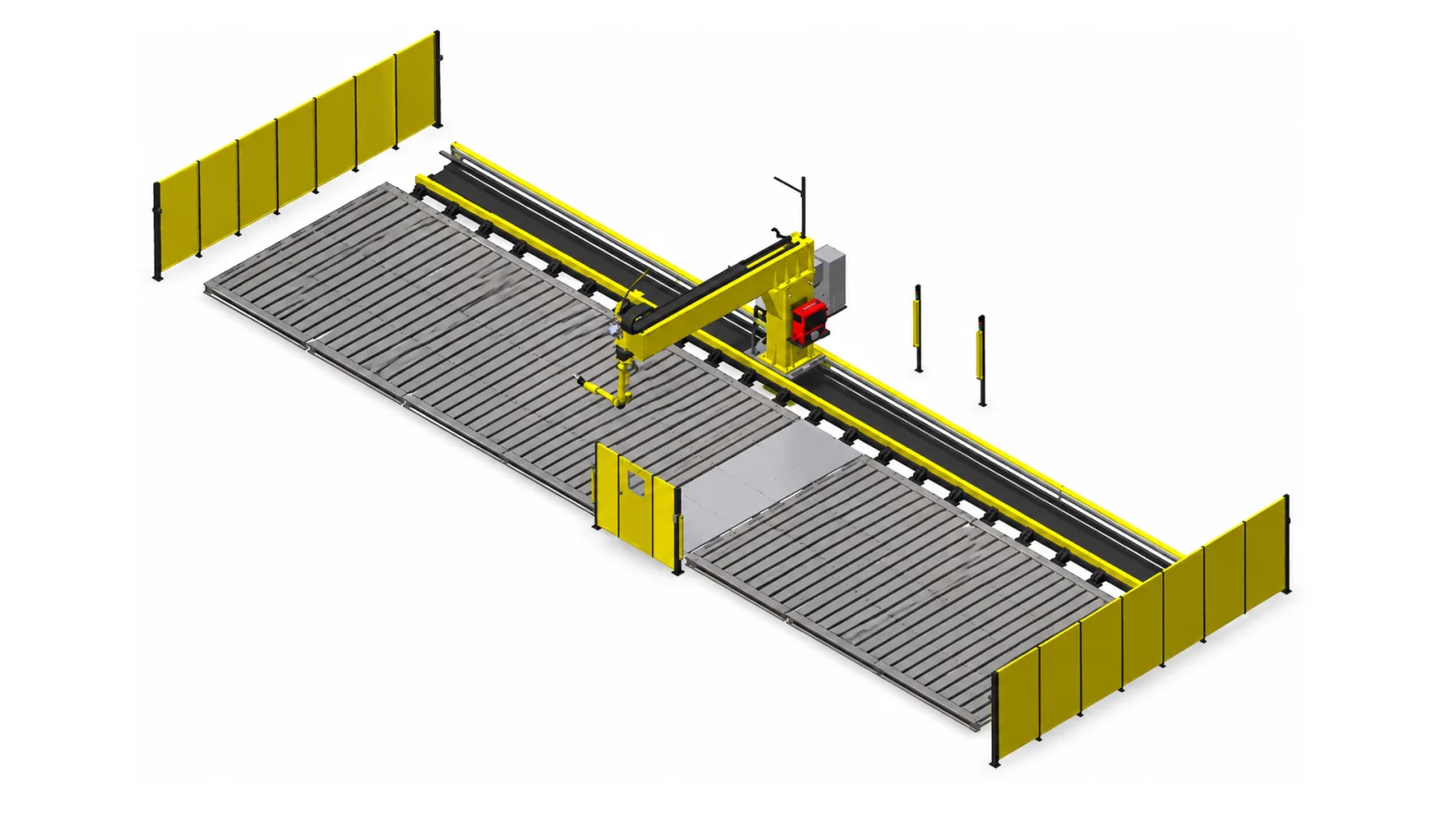 20 metrelik slider üzerinde ters asılı robotla trafo yan duvar kaynağı