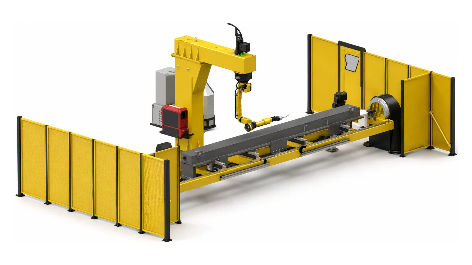 Ters kolon slider üzerinde depo şasesi robotik kaynağı